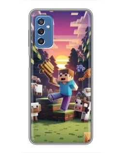 Чехол для Samsung Galaxy M52 с картинкой «Стив на ферме» Чехол для Samsung Galaxy M52 с картинкой «Стив на ферме»