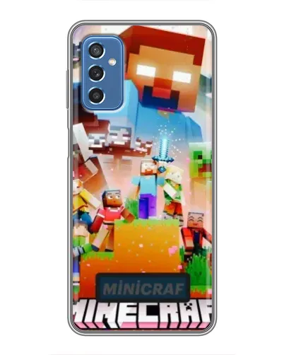 Чехол для Samsung Galaxy M52 с картинкой «Minecraft герои игры»