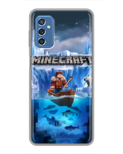 Чехол для Samsung Galaxy M52 с картинкой «Minecraft ледяной мир»