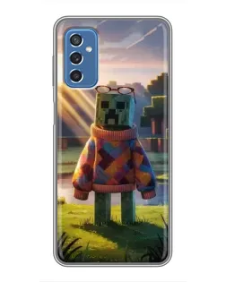 Чехол для Samsung Galaxy M52 с картинкой «Крипер в свитере»
