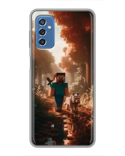 Чехол для Samsung Galaxy M52 с картинкой «Стив в лесу»