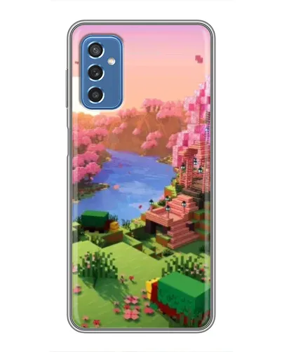 Чехол для Samsung Galaxy M52 с картинкой «Розовое дерево Minecraft»