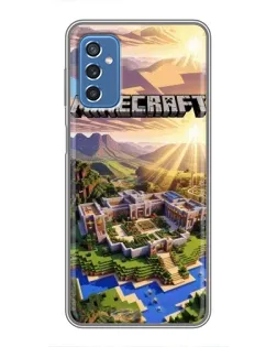 Чехол для Samsung Galaxy M52 с картинкой «Minecraft панорама»