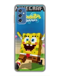 Чехол для Samsung Galaxy M52 с картинкой «Губка Боб Minecraft» Чехол для Samsung Galaxy M52 с картинкой «Губка Боб Minecraft»