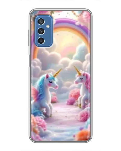Чехол для Samsung Galaxy M52 с картинкой «Радуга и единороги» Чехол для Samsung Galaxy M52 с картинкой «Радуга и единороги»