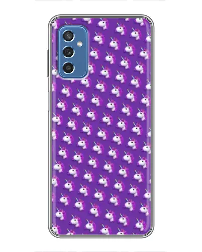 Чехол для Samsung Galaxy M52 с картинкой «Единороги на фиолетовом» Чехол для Samsung Galaxy M52 с картинкой «Единороги на фиолетовом»