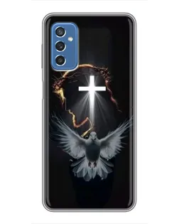 Чехол для Samsung Galaxy M52 с картинкой «Голубь и Свет»