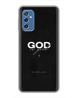 Чехол для Samsung Galaxy M52 с картинкой «GOD — Бог над всем»