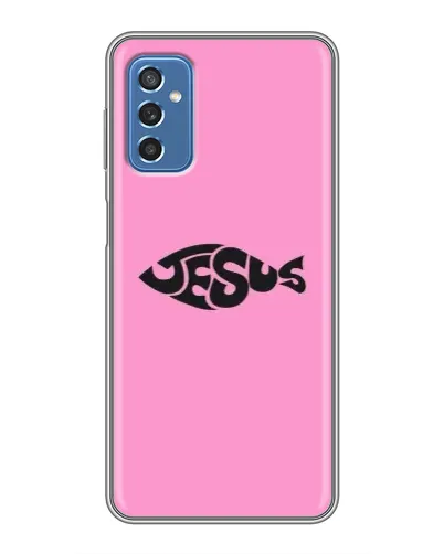 Чехол для Samsung Galaxy M52 с картинкой «Розовый символ Jesus» Чехол для Samsung Galaxy M52 с картинкой «Розовый символ Jesus»