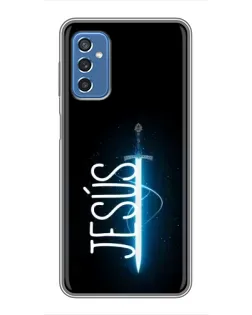Чехол для Samsung Galaxy M52 с картинкой «Меч Духа Jesus»