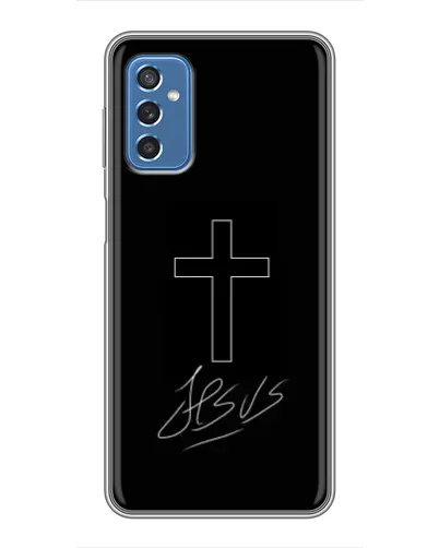 Чехол для Samsung Galaxy M52 с картинкой «Графический крест Jesus» Чехол для Samsung Galaxy M52 с картинкой «Графический крест Jesus»