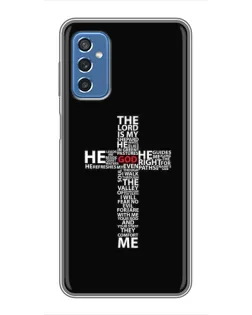 Чехол для Samsung Galaxy M52 с картинкой «Текстовый крест»