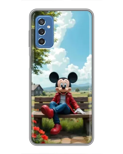 Чехол для Samsung Galaxy M52 с картинкой «Микки на скамейке»