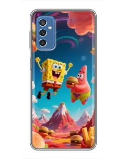 Чехол для Samsung Galaxy M52 с картинкой «Космический фастфуд»