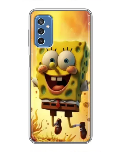 Чехол для Samsung Galaxy M52 с картинкой «Губка Боб прыгает»