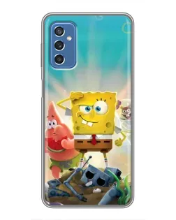 Чехол для Samsung Galaxy M52 с картинкой «Спанч Боб победитель»