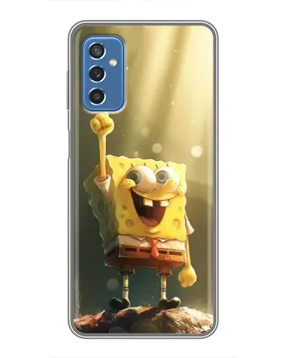 Чехол для Samsung Galaxy M52 с картинкой «Сияющий Спанч Боб»