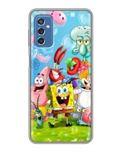 Чехол для Samsung Galaxy M52 с картинкой «Губка Боб и друзья»