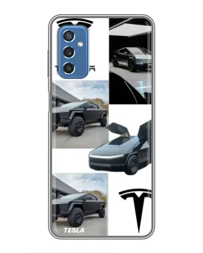 Чехол для Samsung Galaxy M52 с картинкой «Коллаж Cybertruck Tesla» Чехол для Samsung Galaxy M52 с картинкой «Коллаж Cybertruck Tesla»