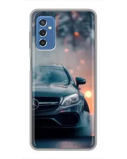 Чехол для Samsung Galaxy M52 с картинкой «Mercedes — ночной город»