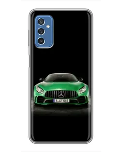 Чехол для Samsung Galaxy M52 с картинкой «Mercedes — неоновый лого»