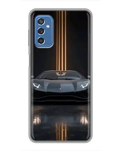 Чехол для Samsung Galaxy M52 с картинкой «Lamborghini золотые линии»