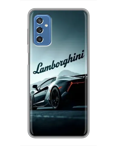 Чехол для Samsung Galaxy M52 с картинкой «Классическая надпись Lamborghini»