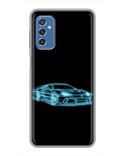 Чехол для Samsung Galaxy M52 с картинкой «Неоновый контур Lamborghini»