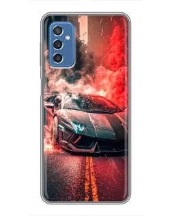 Чехол для Samsung Galaxy M52 с картинкой «Lamborghini красный дым»