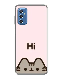 Чехол для Samsung Galaxy M52 с картинкой «Пушин говорит Hi» Чехол для Samsung Galaxy M52 с картинкой «Пушин говорит Hi»