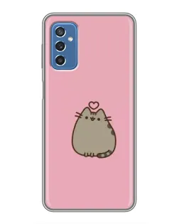 Чехол для Samsung Galaxy M52 с картинкой «Pusheen сердце»