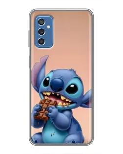 Чохол для Samsung Galaxy M52 з картинкою «Стіч їсть шоколад»
