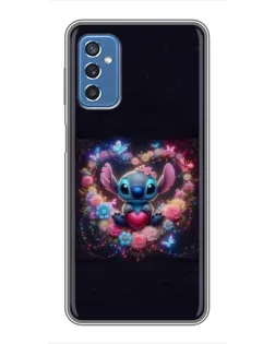Чохол для Samsung Galaxy M52 з картинкою «Stitch у квітах»