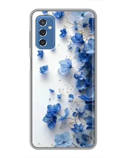 Чохол для Samsung Galaxy M52 з картинкою «Блакитний квітковий каскад»