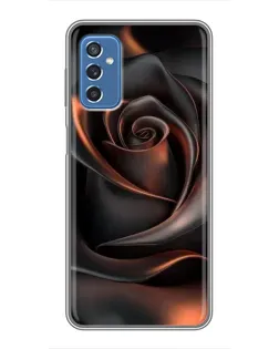 Чохол для Samsung Galaxy M52 з картинкою «Шовкова чорна троянда»