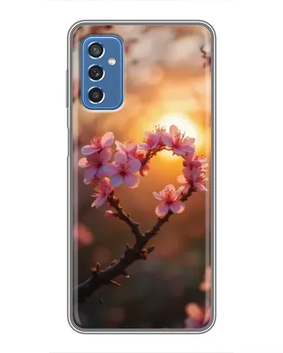 Чохол для Samsung Galaxy M52 з картинкою «Рожевий цвіт сердечко на тлі заходу» Чохол для Samsung Galaxy M52 з картинкою «Рожевий цвіт сердечко на тлі заходу»