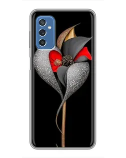 Чохол для Samsung Galaxy M52 з картинкою «Срібна фантазійна квітка»