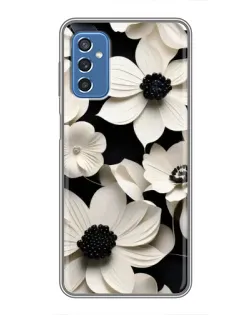 Чохол для Samsung Galaxy M52 з картинкою «Об'ємні білі квіти»