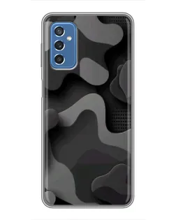 Чохол для Samsung Galaxy M52 з картинкою «Темний абстрактний камуфляж»