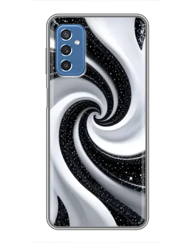 Чехол для Samsung Galaxy M52 с картинкой «Черно-белая спираль»