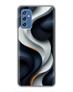 Чохол для Samsung Galaxy M52 з картинкою «Об'ємні чорно-білі стрічки»