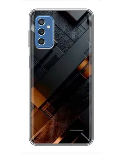 Чехол для Samsung Galaxy M52 с картинкой «Черные геометрические блоки»