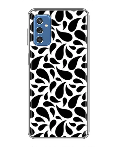 Чехол для Samsung Galaxy M52 с картинкой «Контрастные черные капли»