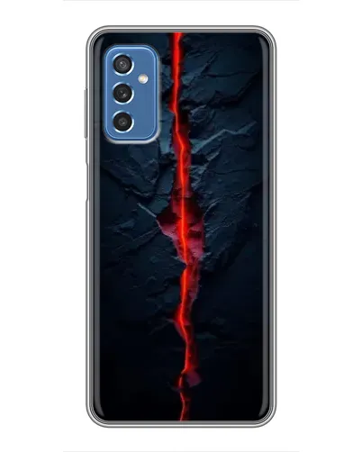 Чехол для Samsung Galaxy M52 с картинкой «Kрасная лавовая трещина»