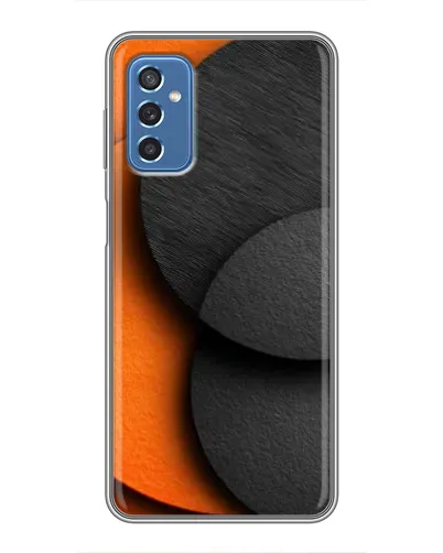 Чехол для Samsung Galaxy M52 с картинкой «Геометрия оранжевых кругов»