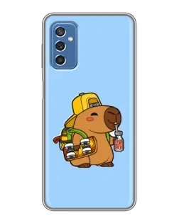 Чохол для Samsung Galaxy M52 з картинкою «Капібара на скейті»