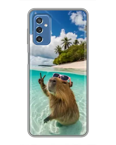Чохол для Samsung Galaxy M52 з картинкою «Капібара на морі» Чохол для Samsung Galaxy M52 з картинкою «Капібара на морі»