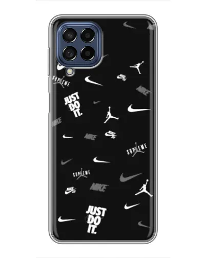 Чехол для Samsung Galaxy M53 (5G) (M536B) с картинкой «Nike Black Pattern» Чехол для Samsung Galaxy M53 (5G) (M536B) с картинкой «Nike Black Pattern»