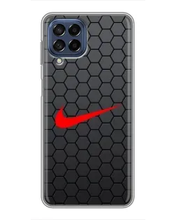 Чехол для Samsung Galaxy M53 (5G) (M536B) с картинкой «Nike — карбоновая сетка»