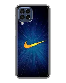 Чехол для Samsung Galaxy M53 (5G) (M536B) с картинкой «Синий пульс Nike»